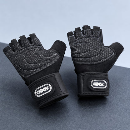 Close-up of the padded palm and breathable mesh back