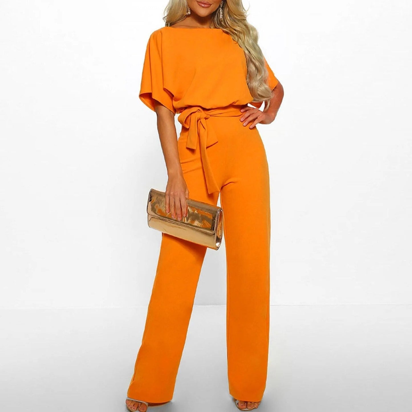 Waist-Defined Jumpsuit for Women