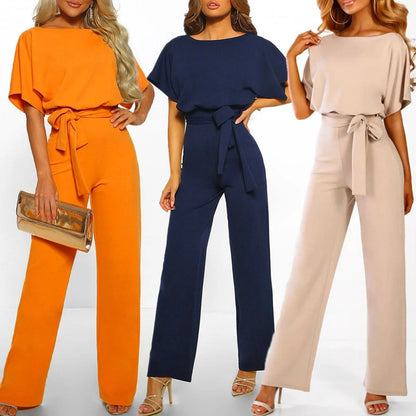 Waist-Defined Jumpsuit for Women