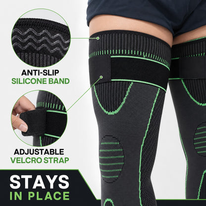 Non-slip band keeps the sleeve in place during activity