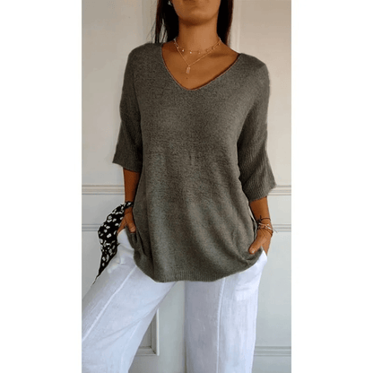 Harper Elegant V-Neck Women’s Shirt