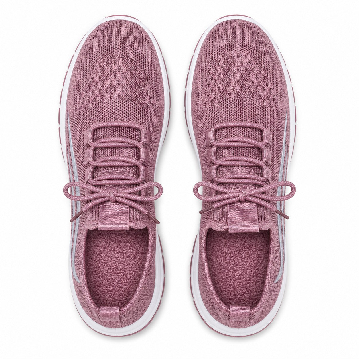 Luma Soft Sole Flyknit Sneakers For Women Purple Top Down Detail