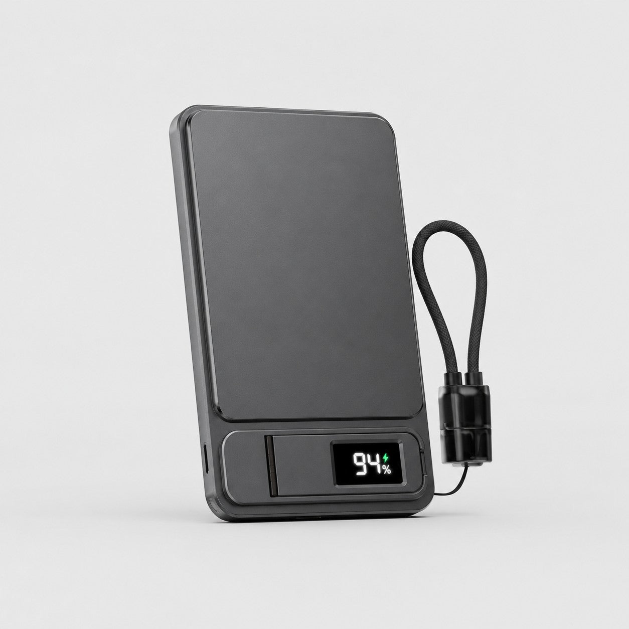 MagFlow 5000mAh wireless magnetic power bank in grey
