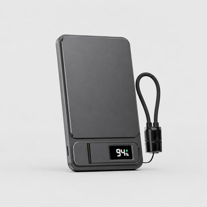 MagFlow 5000mAh wireless magnetic power bank in grey