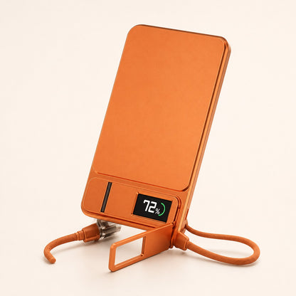 MagFlow 5000mAh wireless magnetic power bank in orange