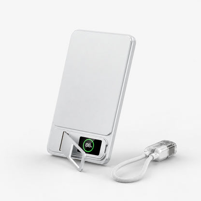 MagFlow 5000mAh wireless magnetic power bank in silver