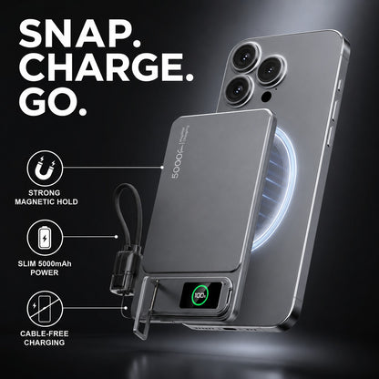 Snap, charge, go - strong magnetic hold and cable-free charging