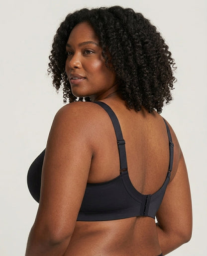 Maris Jacquard Full Coverage Bra Black Side Back Hook Detail