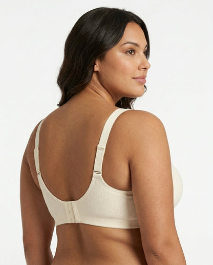 Maris Jacquard Full Coverage Bra Ivory Side Back Hook Detail