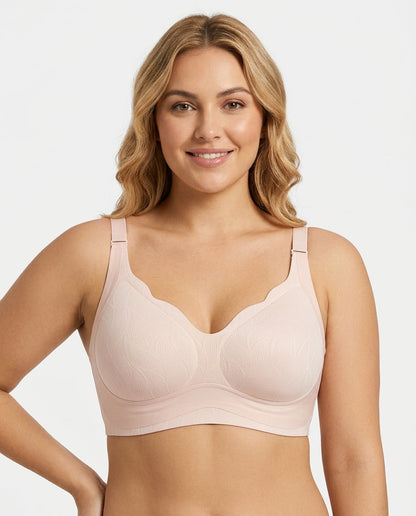 Maris Jacquard Full Coverage Bra Nude Model Front