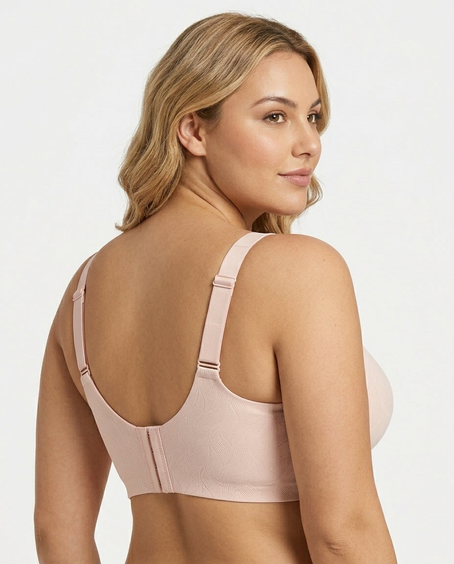 Maris Jacquard Full Coverage Bra Nude Side Back Hook Detail