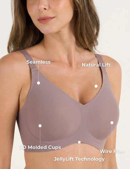 Mira Womens Seamless Push Up Jelly Bra Jellylift Feature Callouts