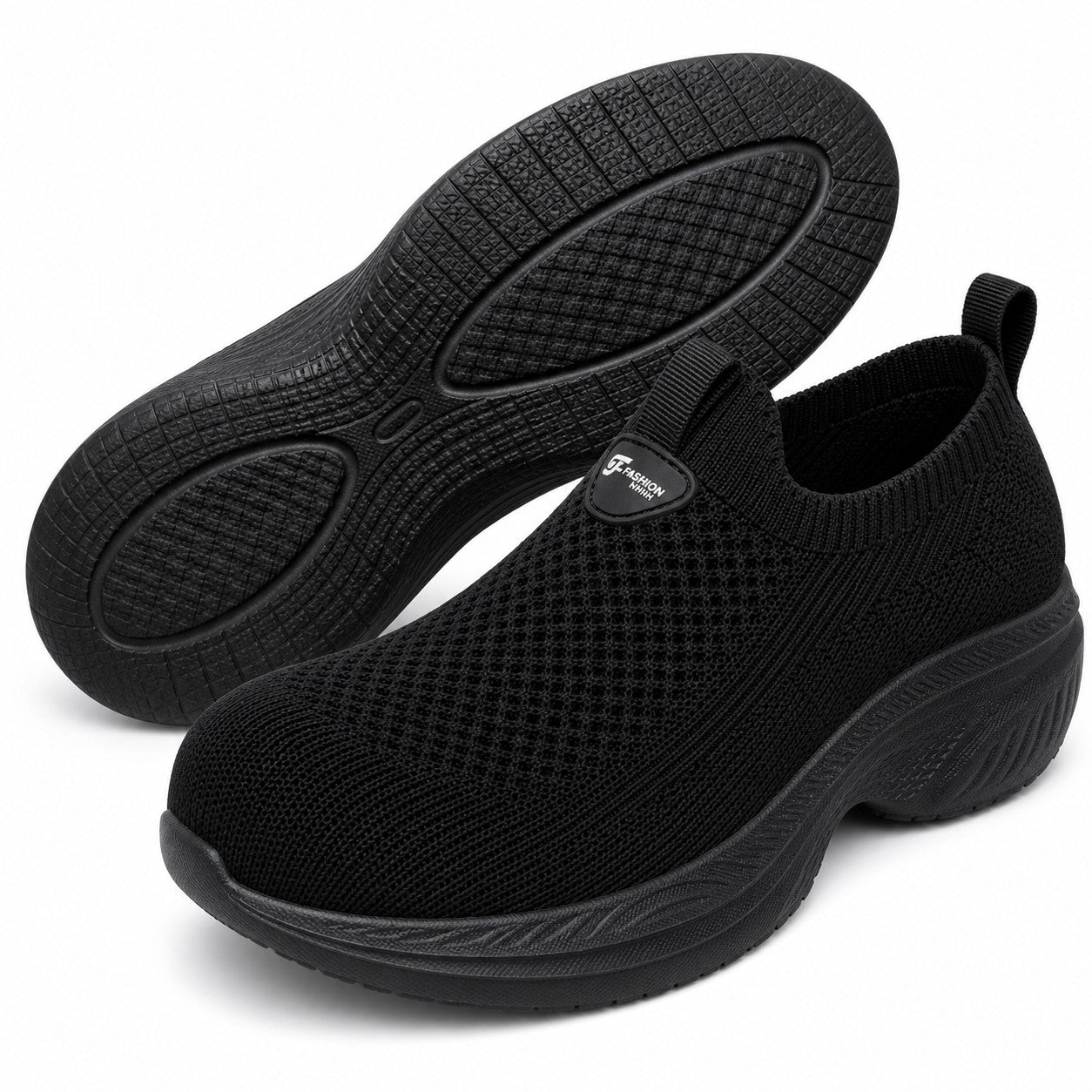Nora Comfort Wide Toe Shoes For Women Black Front Hero Pair Sole