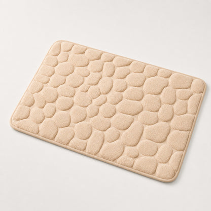 NoSlip cobblestone bath mat in apricot
