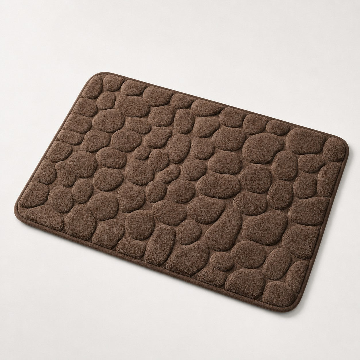 NoSlip cobblestone bath mat in coffee