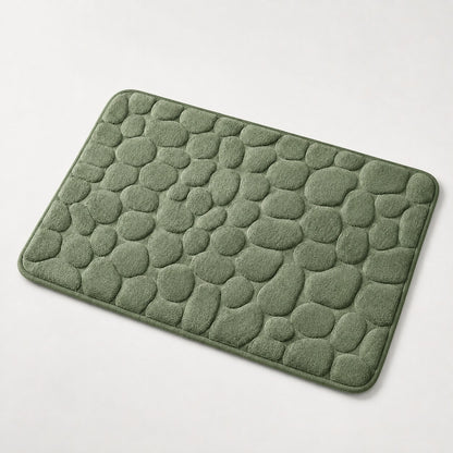 NoSlip cobblestone bath mat in green