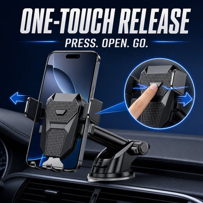 One-touch release - press, open, go