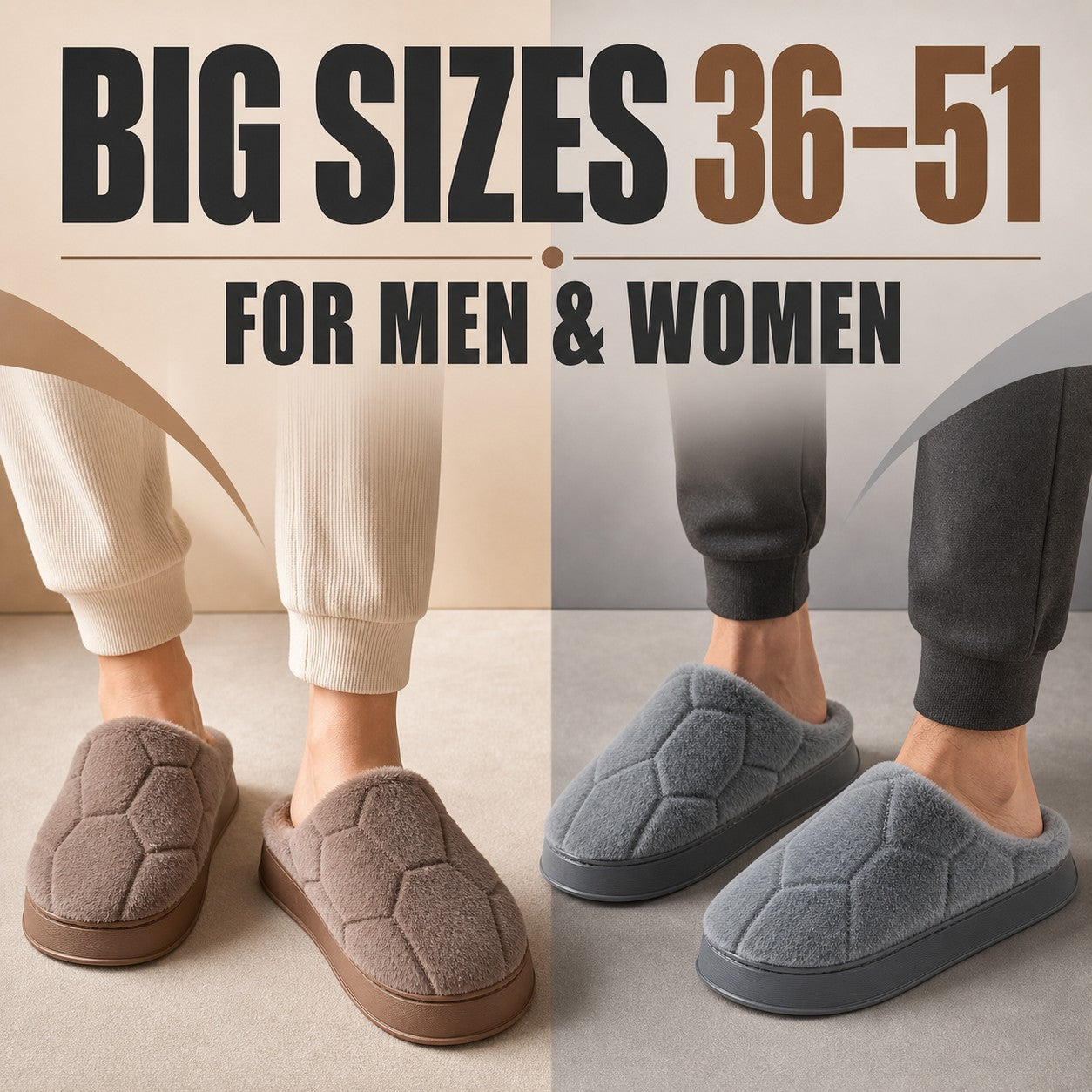 Available in sizes 36 to 51 for the whole household