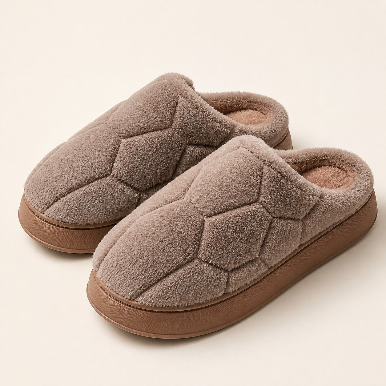 SnugHome unisex house slippers in brown
