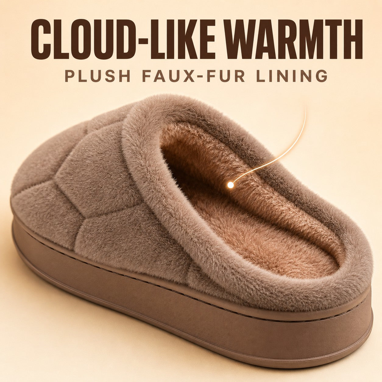Cloud-like plush lining for soft, warm comfort