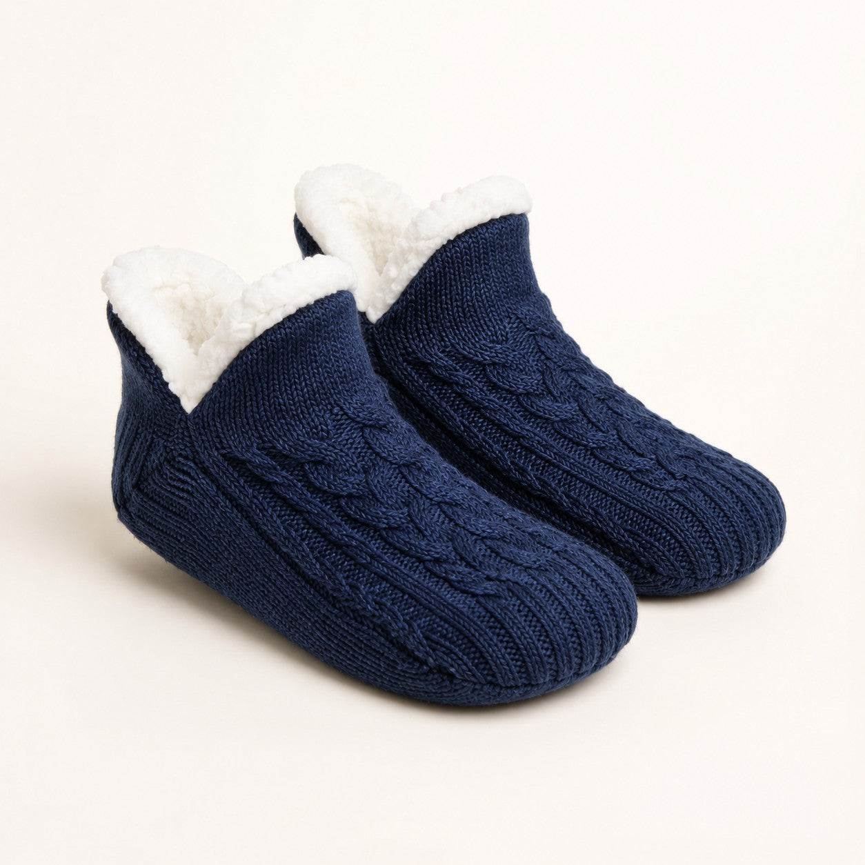 SnugSole thermal cosy slipper socks in navy blue