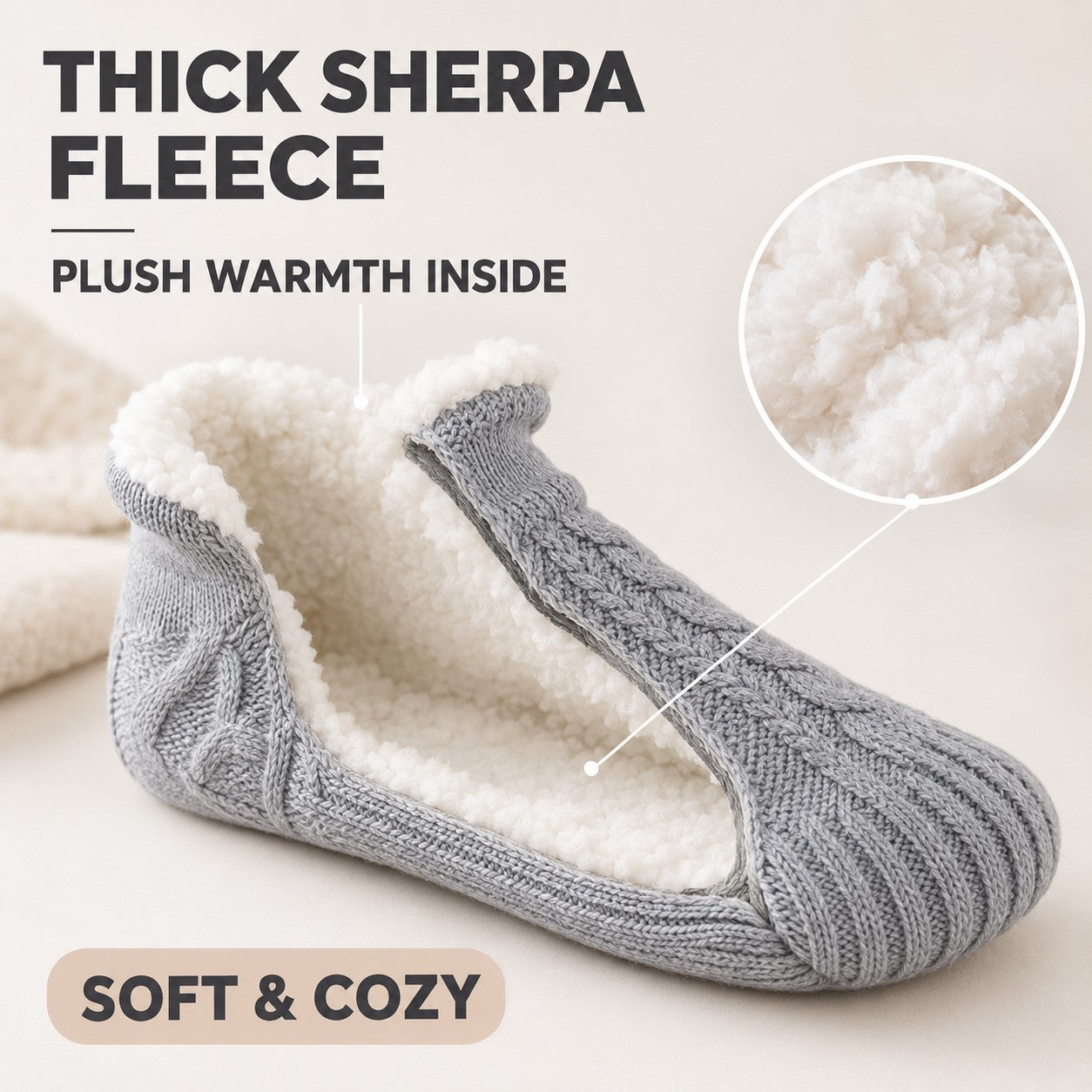 Thick sherpa fleece lining for maximum warmth