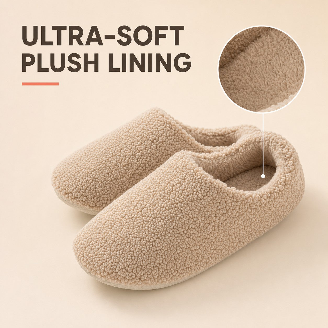 Plush fleece lining keeps feet warm and cosy