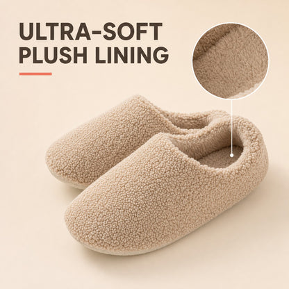 Plush fleece lining keeps feet warm and cosy