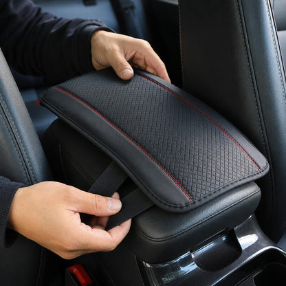 Fitting the SoftRest cover onto a car centre armrest