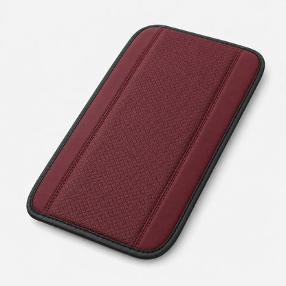 SoftRest PU leather car armrest cover in dark red