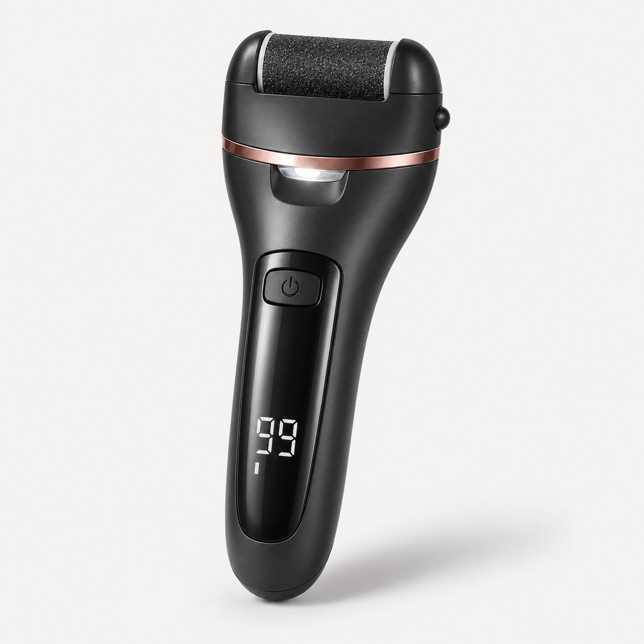 SoleSmooth callus remover showing the digital battery display