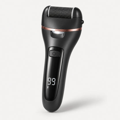 SoleSmooth callus remover showing the digital battery display