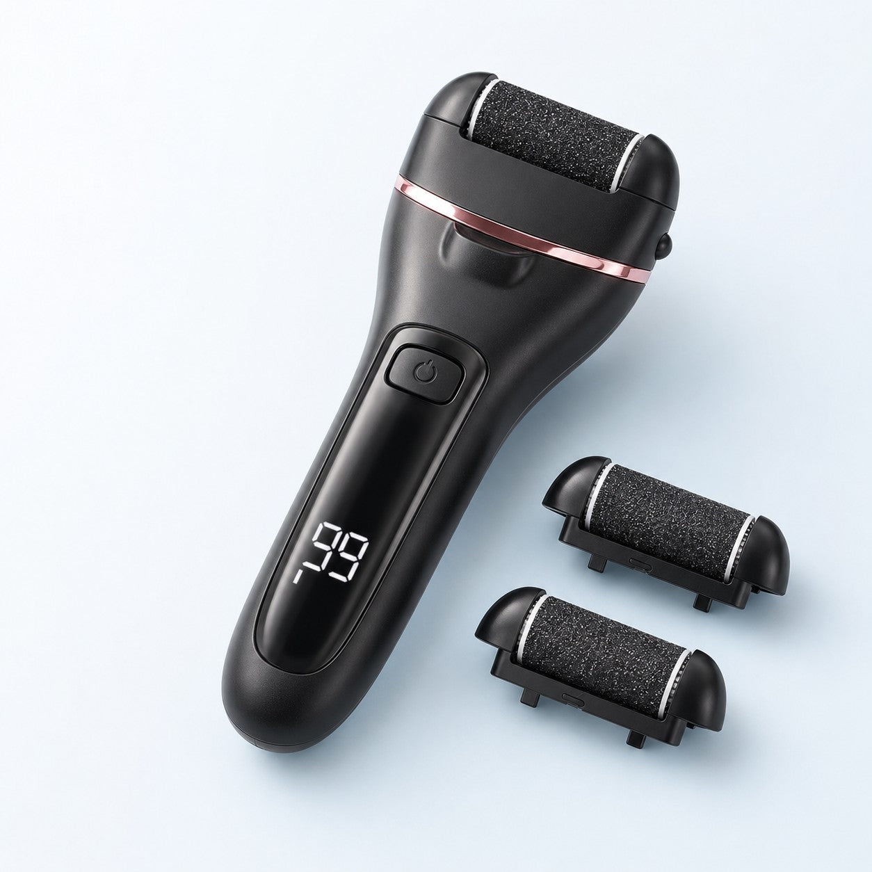 SoleSmooth electric callus remover in black with three rollers