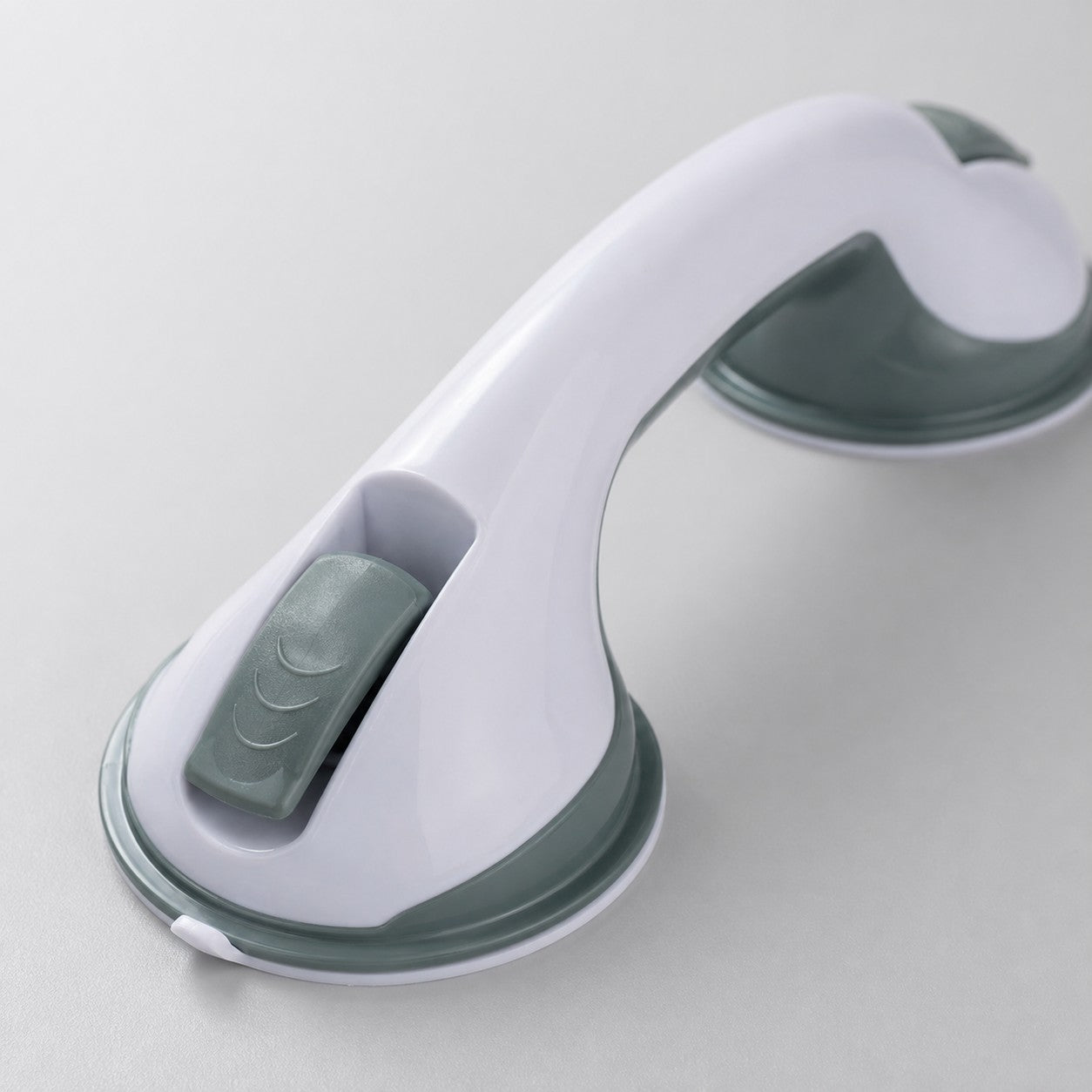 SteadyGrip shower grab bar angled view
