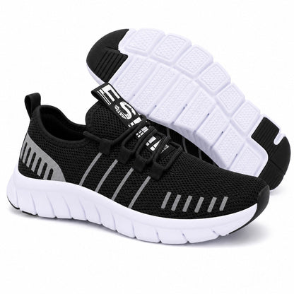 Stride Colorful Outdoor Walking Shoes For Women Colour Black Front Hero Pair Sole