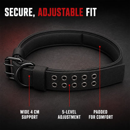 Secure adjustable fit with wide 4cm padded support and 5-level adjustment