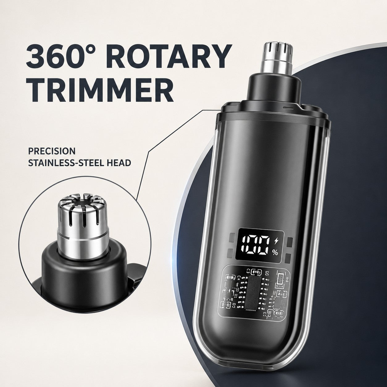 360 degree rotary stainless-steel trimmer head
