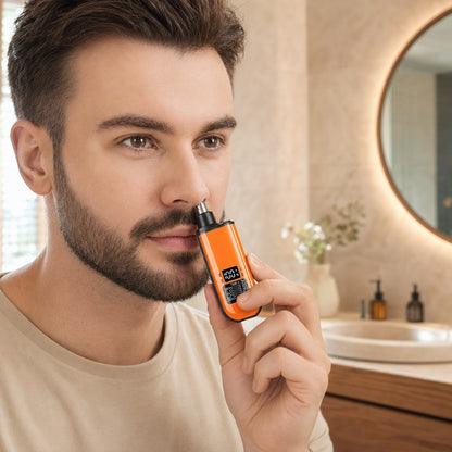Man using the orange TrimEase trimmer