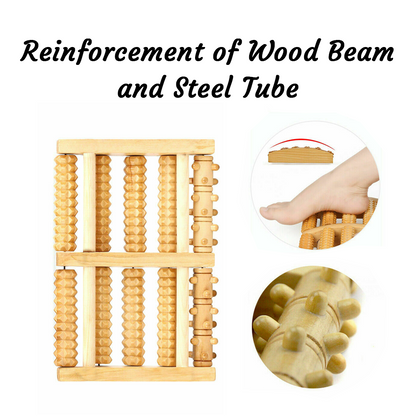 Wooden 5 Roller Foot Massager