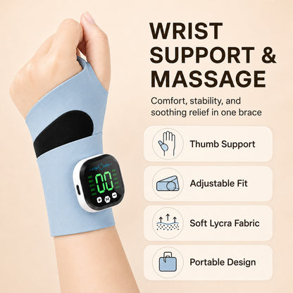 Wrist support and massage in blue