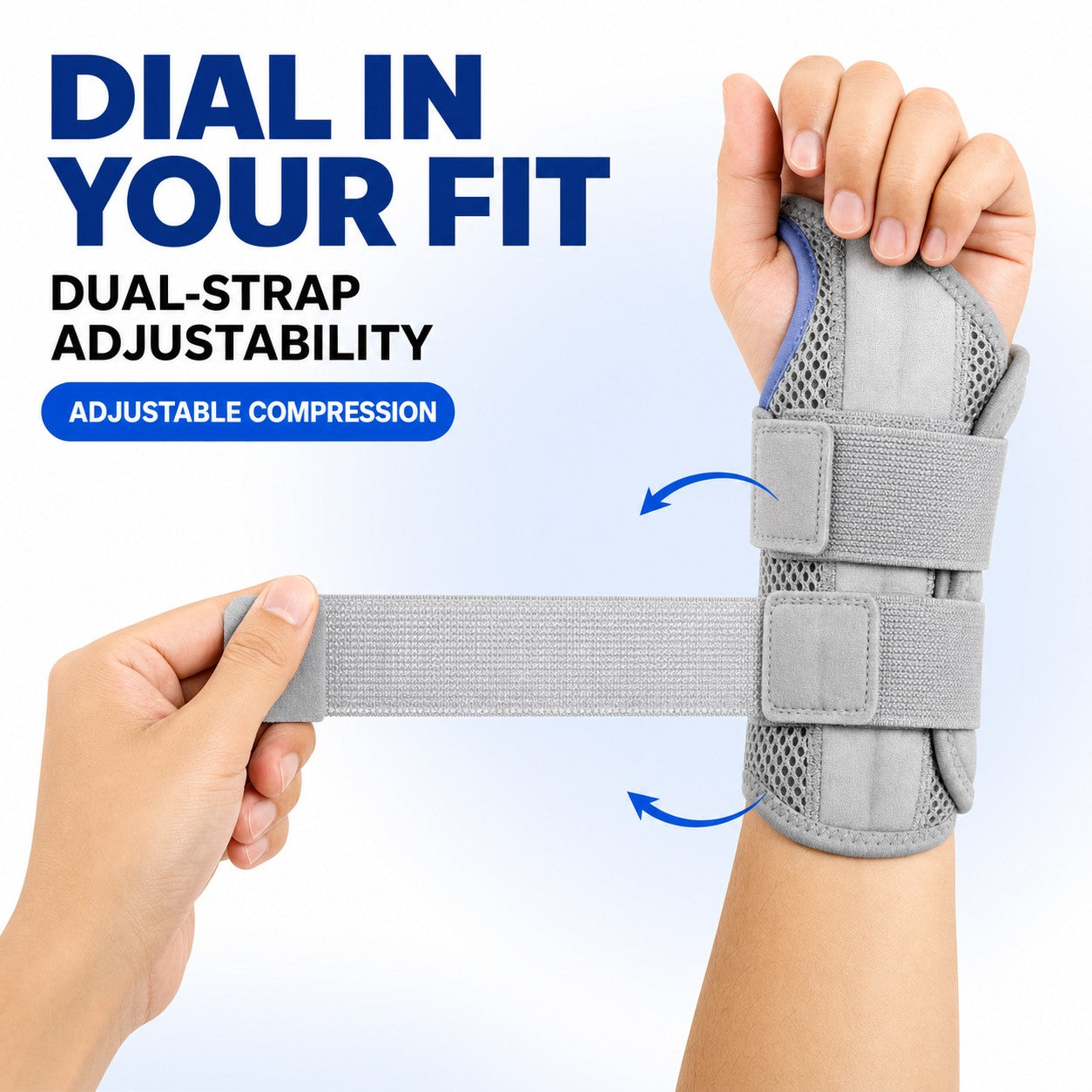 Adjustable straps dial in your compression and fit