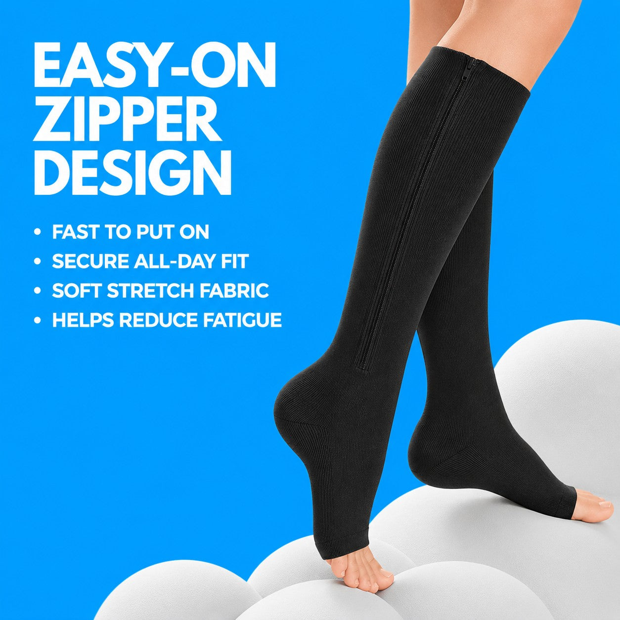 Easy-on zipper design